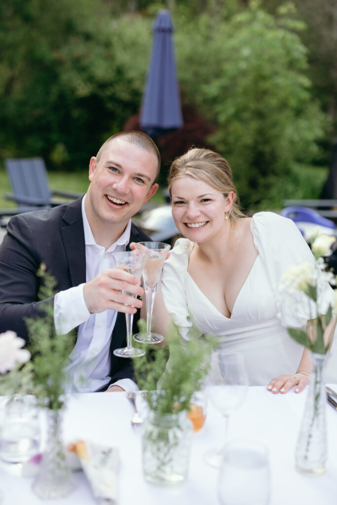 Photo of bride and groom.