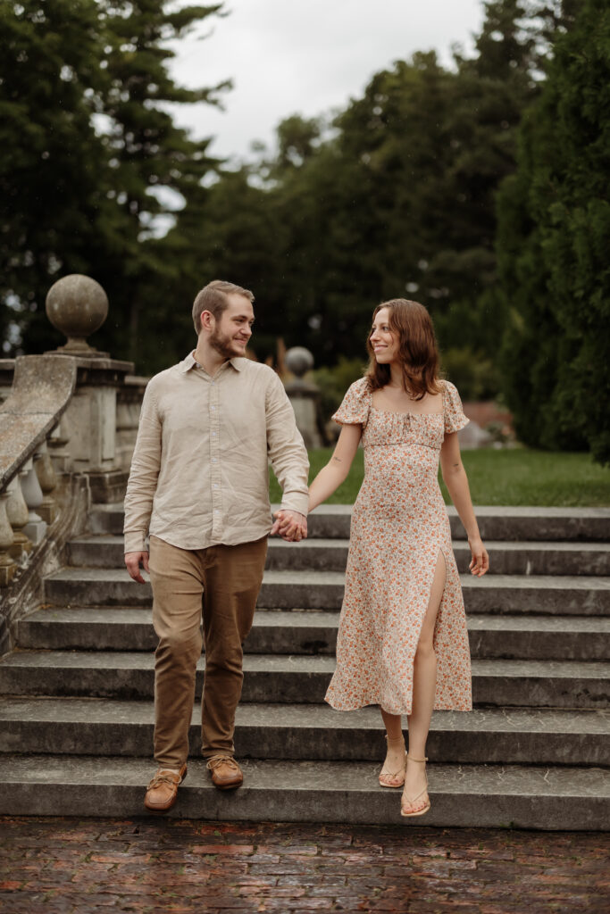 Romantic Photo of couple during engagement Photoshoot.