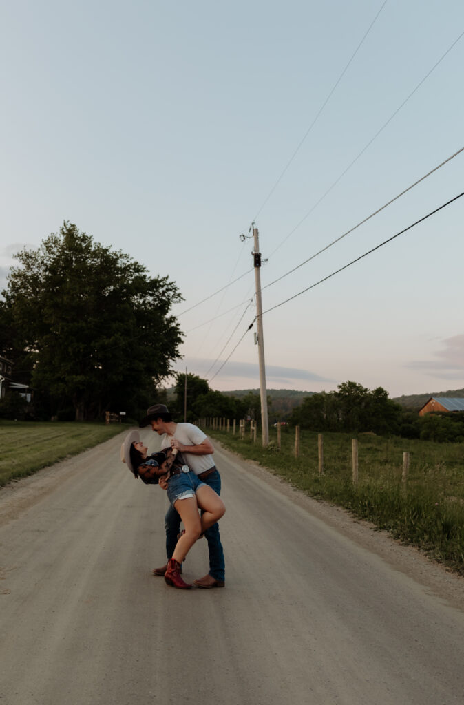 Couples Photoshoot Outfit Inspiration in Vermont. Romantic Vermont barn engagement captured by Vermont engagement photographer.