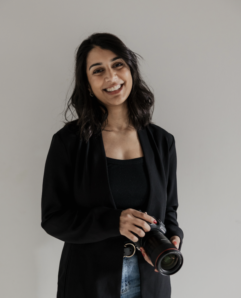 Professional headshot of Maine family photographer Damini Fulmer, known for natural and luxury family photography across Maine.